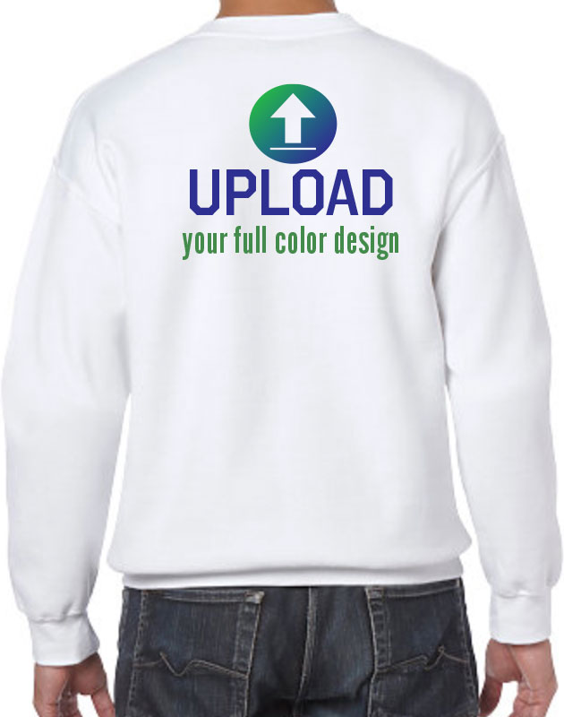 Full Color Custom Printed Sweatshirt back imprint