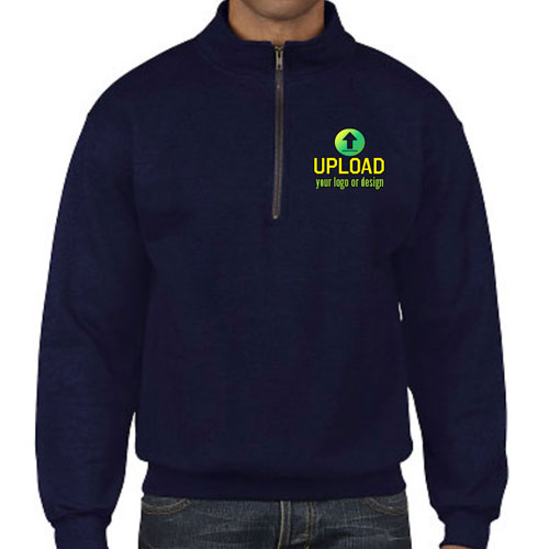 Custom Full Color Half Zip Sweatshirts Upload Your Shirt Design
