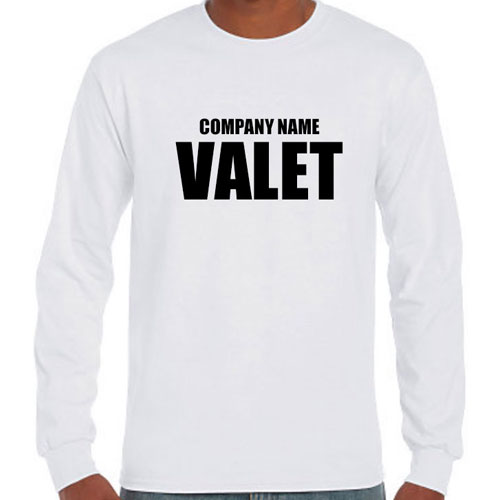 Personalized Long Sleeve Valet Shirts