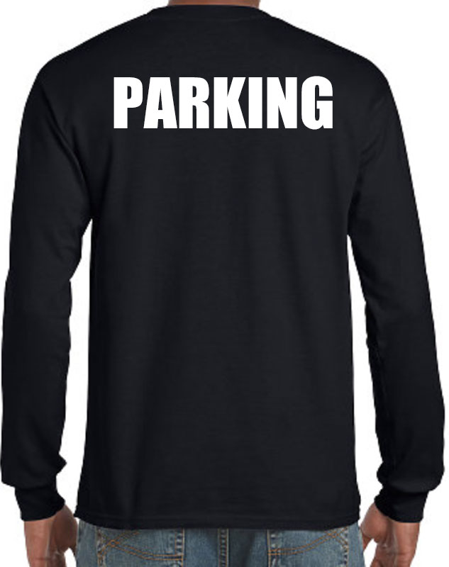 Long Sleeve Parking Uniforms with back imprint