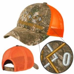 Embroidered Camouflage Mesh Trucker Caps