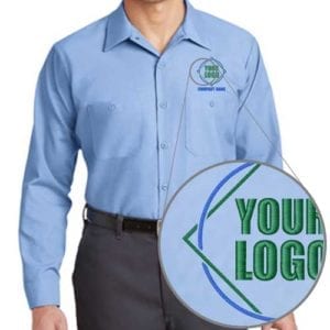 Embroidered Red Kap Long Sleeve Technician Shirts - Custom Design