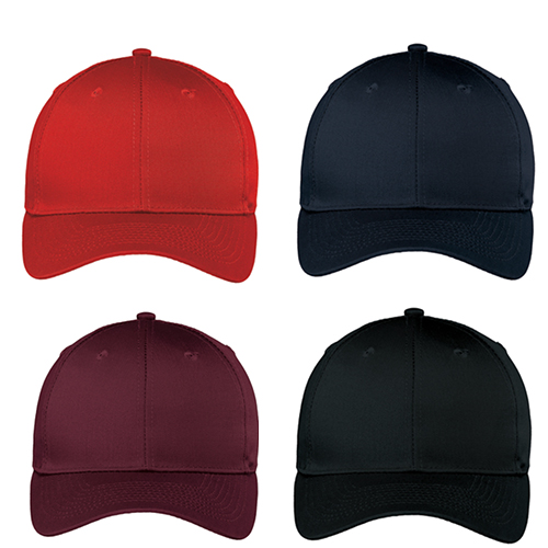 Easy Care Caps in red, black, maroon and navy