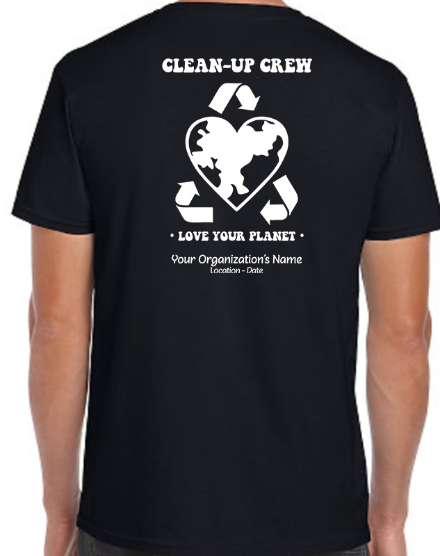 Environmental Clean Up Crew Shirts Back imprint