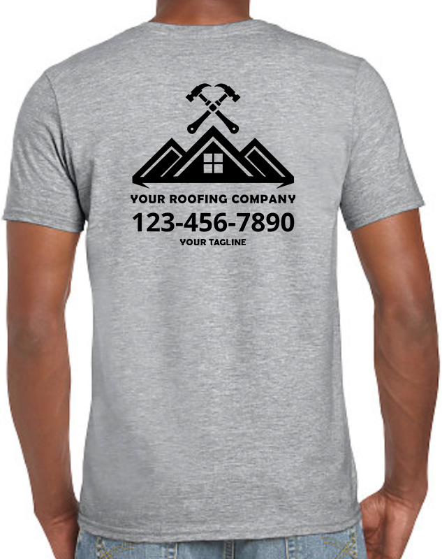 Roofing Contractor Work Shirts - Back Imprint