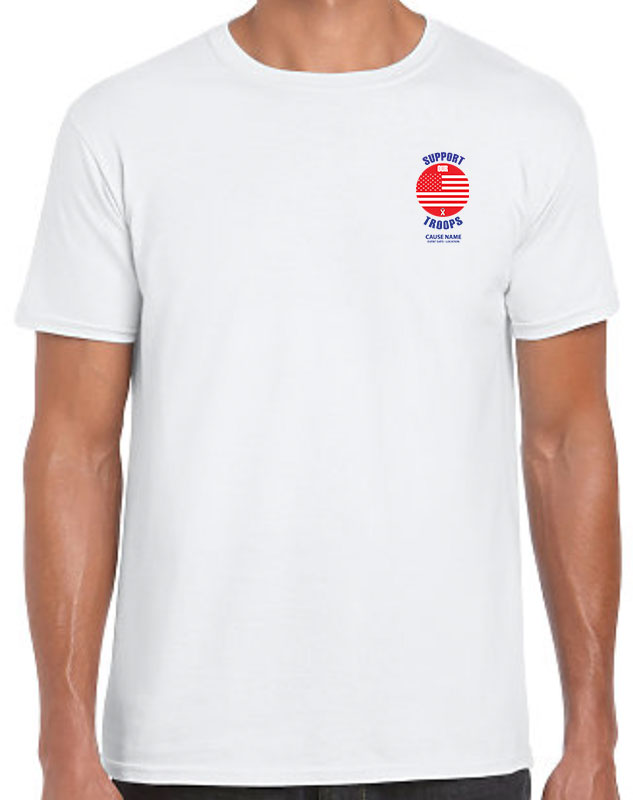 Support Our Troops Causes T-Shirts Front Left Imprint
