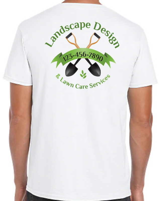 Landscape Design Company Uniforms - Back Imprint