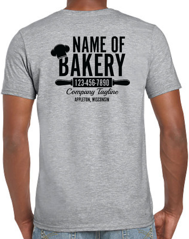 Bakery Company Shirts Back Imprint