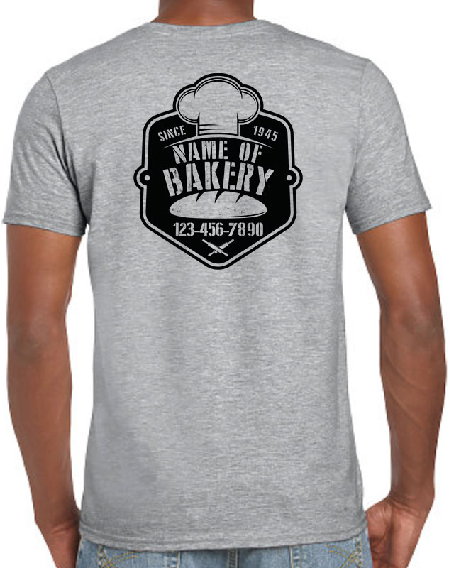 Bakery Chef Company Shirts back imprint