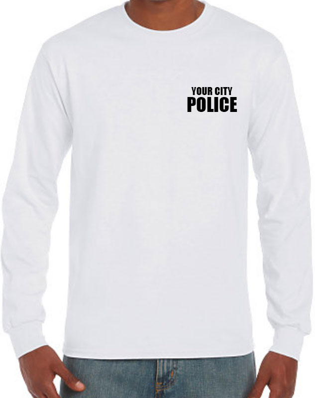Personalized Long Sleeve Police Shirts front left