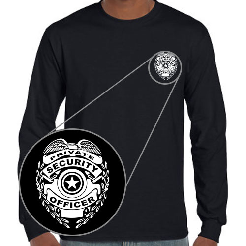 Long Sleeve Security Shirts with Badge