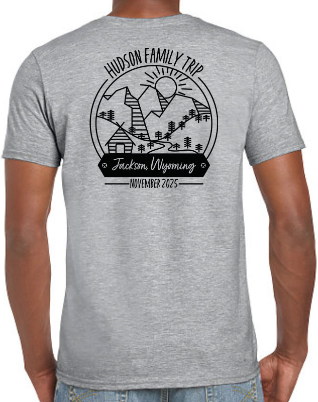 Mountain Vacation Family Shirts with back imprint