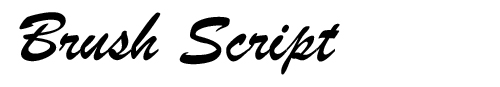 brush script text preview