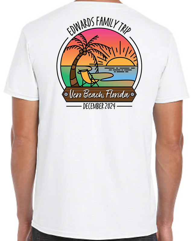 Beach Vacation Family Shirts - Full Color with back imprint