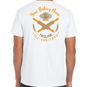 Bakery Chef Company Shirts with Rolling Pin Logo
