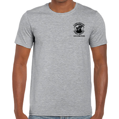 Animal Rescue Shirts with front left imprint
