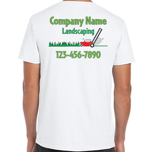 Custom Printed Mowing Services Work Shirts