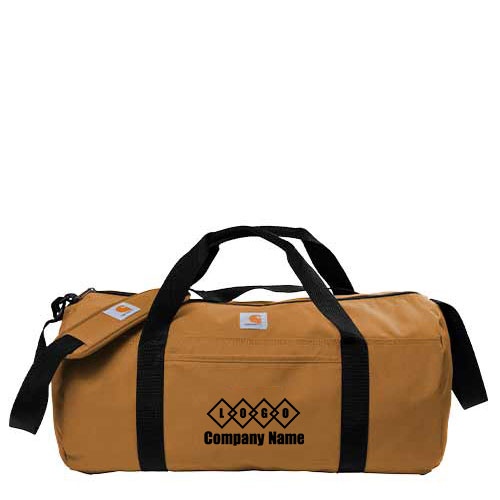 Personalized Carhartt Canvas Brown Duffel with Pouch