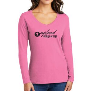 Ladies Long Sleeve V-Neck