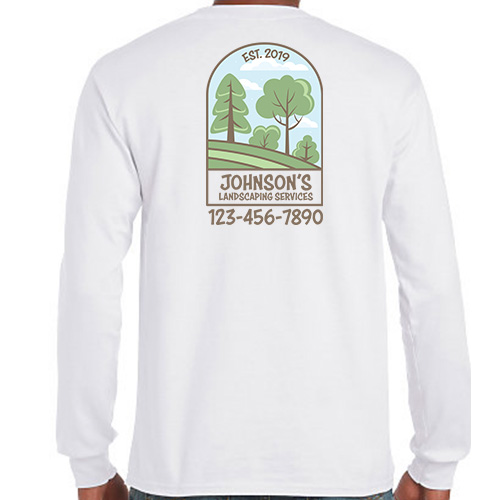Landscaping Crew Long Sleeve Uniforms with back imprint