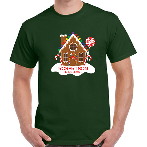 Gingerbread House Holiday Family Shirts