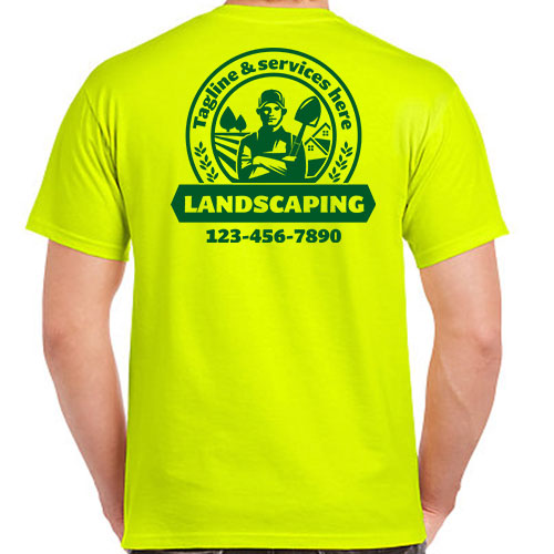 Landscaper Landscaping Crew Uniforms with back imprint