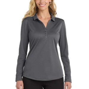 Port Authority Ladies Silk Touch Long Sleeve Polo