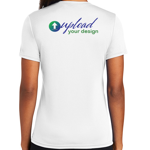 Custom Polyester Ladies Shirts with back imprint