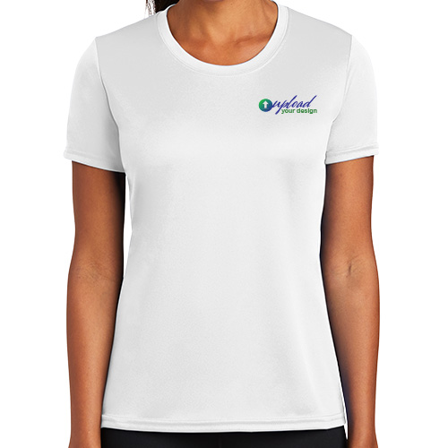 Custom Polyester Ladies Shirts with front left chest imprint
