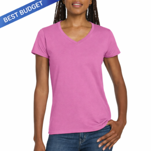 Custom Gildan Ladies V-Neck T-Shirt Printing