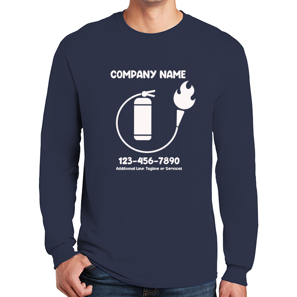 Long Sleeve Fire Protection Company T-Shirts
