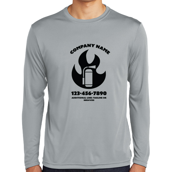 Long sleeve Polyester Fire Protection Service T-Shirts