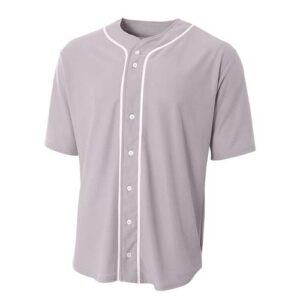 A4 Short Sleeve Full-Button Baseball Top