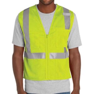 CornerStone ANSI 107 Class 2 Mesh Zippered Vest