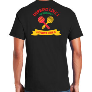 Custom Mexican Restaurant Staff Shirts with Maracas Logo